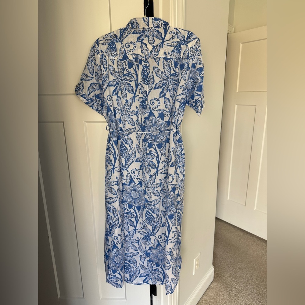 NWT Ro’s Garden Tuckernuck Floral Blue White Dress Maxi Tie Passion Aria Bea - Picture 7 of 7